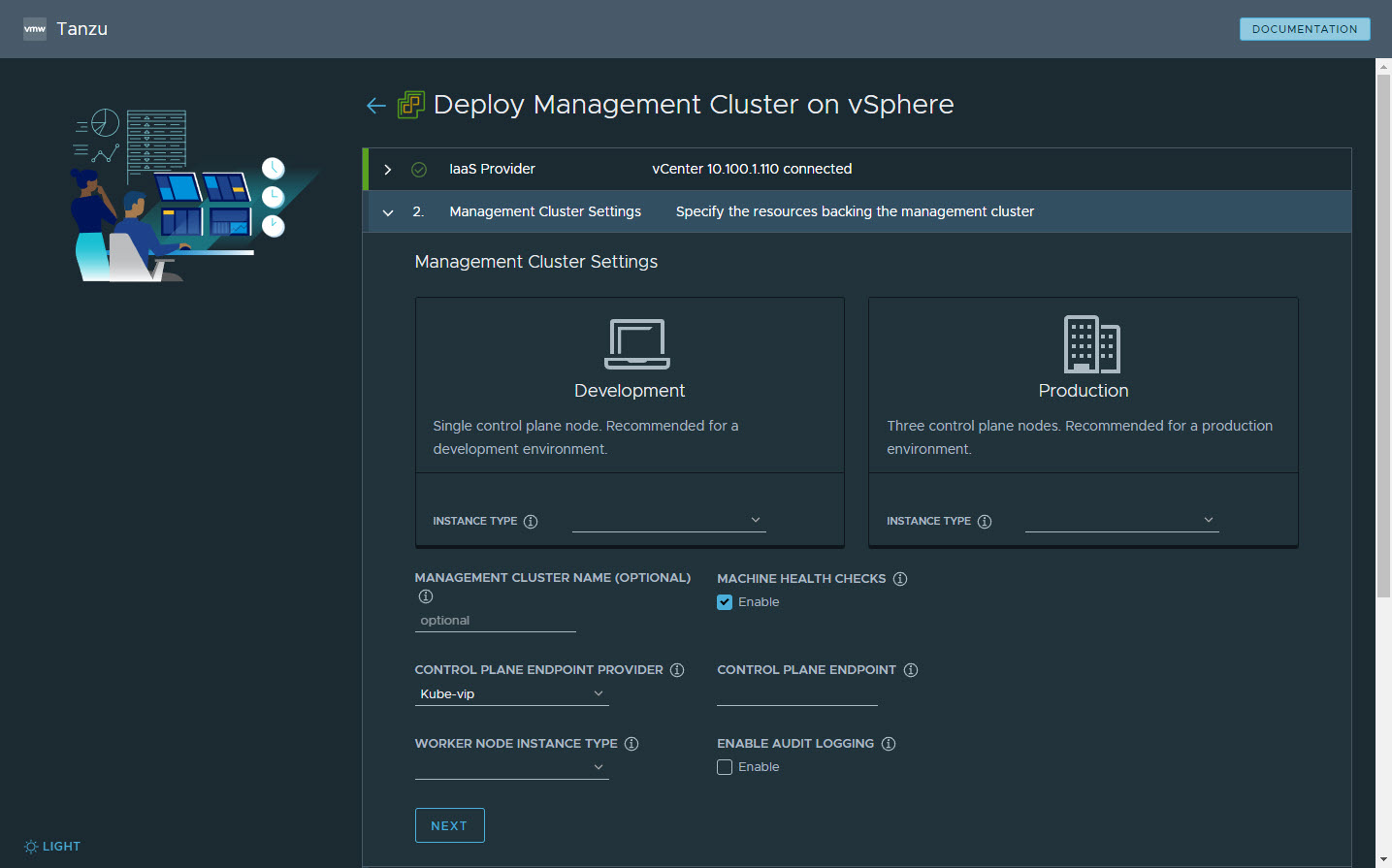 Click the Deploy button for VMware vSphere, Amazon EC2, or Microsoft Azure.