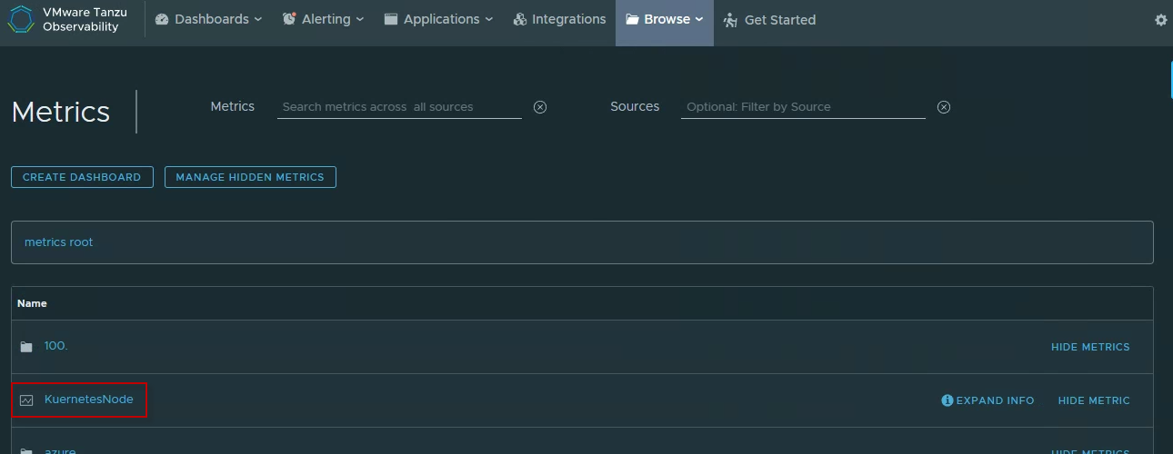 Tanzu Observability Metric.